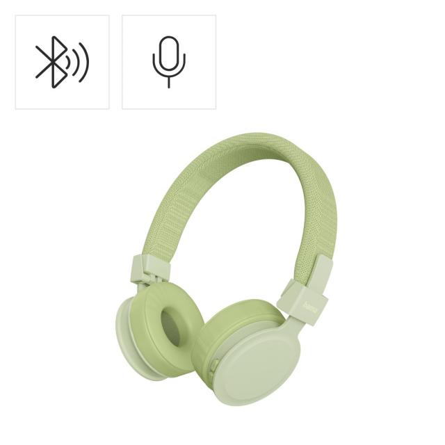 Hama "Freedom Lit III" Bluetooth® Headphones, On-Ear, Foldable, with Microphone, green 