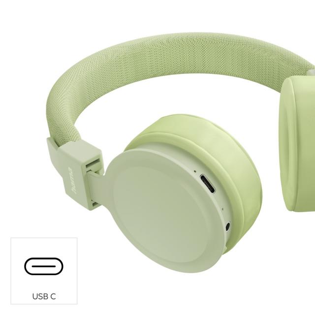 Hama "Freedom Lit III" Bluetooth® Headphones, On-Ear, Foldable, with Microphone, green 