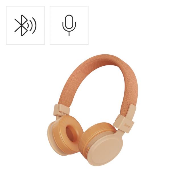 Hama "Freedom Lit III" Bluetooth® Headphones, On-Ear, Foldable, with Microphone, orange 