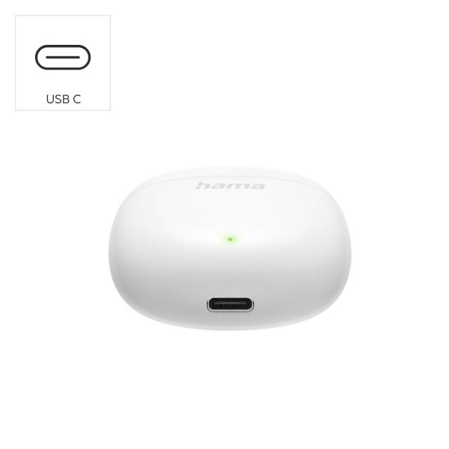 Hama “Action One” Bluetooth® Headphones, True Wireless, Earbuds, white 