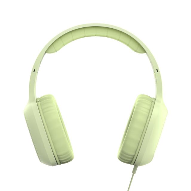 Hama "Fun C" Headph., On-Ear, Microphone, Cable Guide on One Side, USB-C, green 