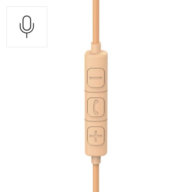 Hama "Fun C" Headph., On-Ear, Microphone, Cable Guide on One Side, USB-C, Orange 