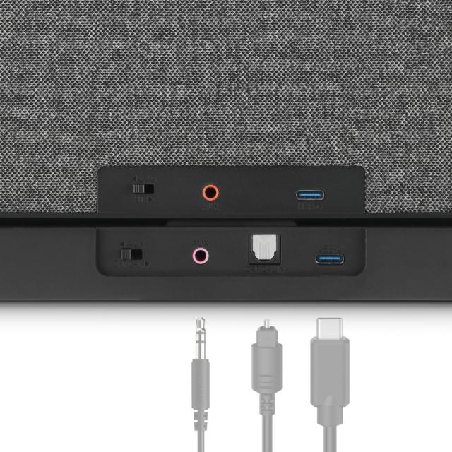 Hama Loudspeaker for TVs, 2.4 GHz Station + Bluetooth®, Portable, Stereo 