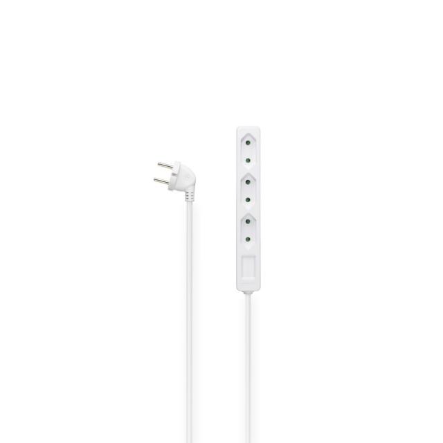 Hama Power Strip, 3-Way, 2.5 m, white 