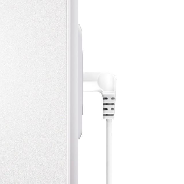 Hama Power Cable, Angled Both Sides, Euro Plug, AC Connector C7, 5 m, white 