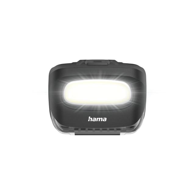 Hama "HL110" LED Head Torch, Batteries, COB, Head Torch for Jogging, Sport, 2 Mo 