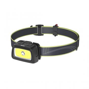 Hama "HL350" LED Head Torch, Batteries, COB, Head T., Warn. Light, Whistle, 7 Modes