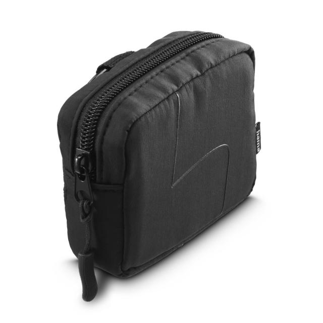 Hama Headphones Bag for In-Ear and Accessories, Snap Hook, Organiser, black 