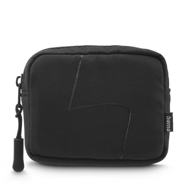 Hama Headphones Bag for In-Ear and Accessories, Snap Hook, Organiser, black 