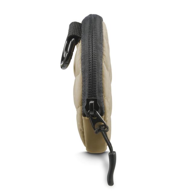 Hama Headph. Bag for In-Ear and Accessories, Snap Hook, Round, Organiser, beige 