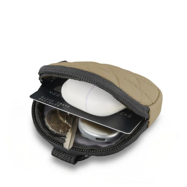 Hama Headph. Bag for In-Ear and Accessories, Snap Hook, Round, Organiser, beige 