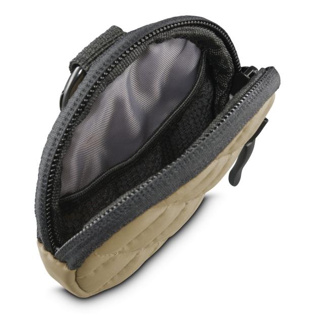 Hama Headph. Bag for In-Ear and Accessories, Snap Hook, Round, Organiser, beige 