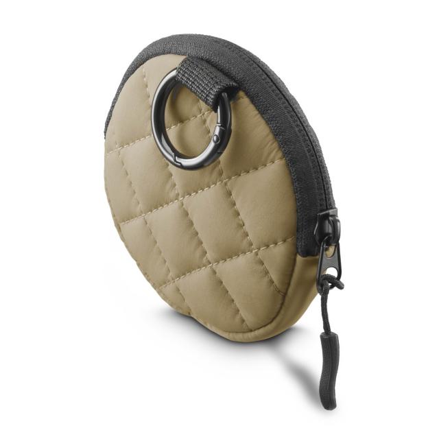Hama Headph. Bag for In-Ear and Accessories, Snap Hook, Round, Organiser, beige 