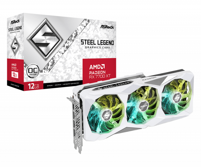 Graphic card ASRock RX 7700 XT Steel Legend 12GB GDDR6 