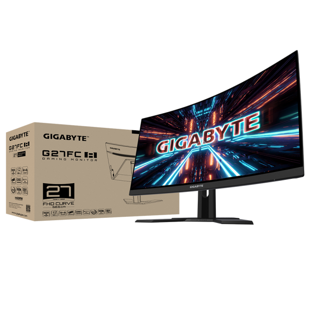 Gaming Monitor Gigabyte G27FC-A-EK, 27" VA FHD, Curved 1500R, 165Hz, 1ms 