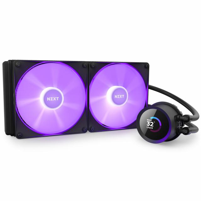 AIO Liquid Cooler NZXT Kraken 280 RGB Black, LCD Display 