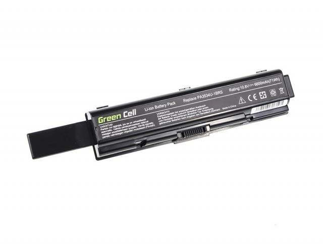 Laptop Battery for Toshiba Satellite A200 A300 A500 L200 L300 L500 PA3534U 10.8V  6600 mAh GREEN CELL 