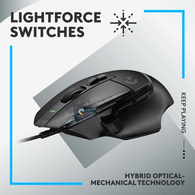 Бъндъл Геймърска мишка Logitech G502 X, Жична + Подложка за Мишка G240 