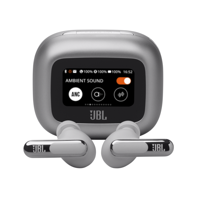 Блутут слушалки-тапи JBL Live Beam 3 - Сребрист 