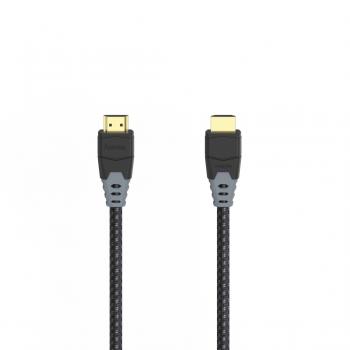 Кабел HAMA High Speed, HDMI мъжко - HDMI мъжко, 8K, 48GB/s, Ethernet , 1.5 м, Позл. конектори, Черен