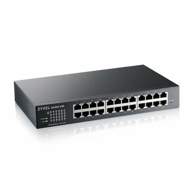 Switch 24-port ZyXEL GS1915-24E, Gigabit, managed, standalone or Nebula management, rack mount 