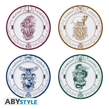 ABYSTYLE HARRY POTTER Set of 4 PlatesHogwarts Houses