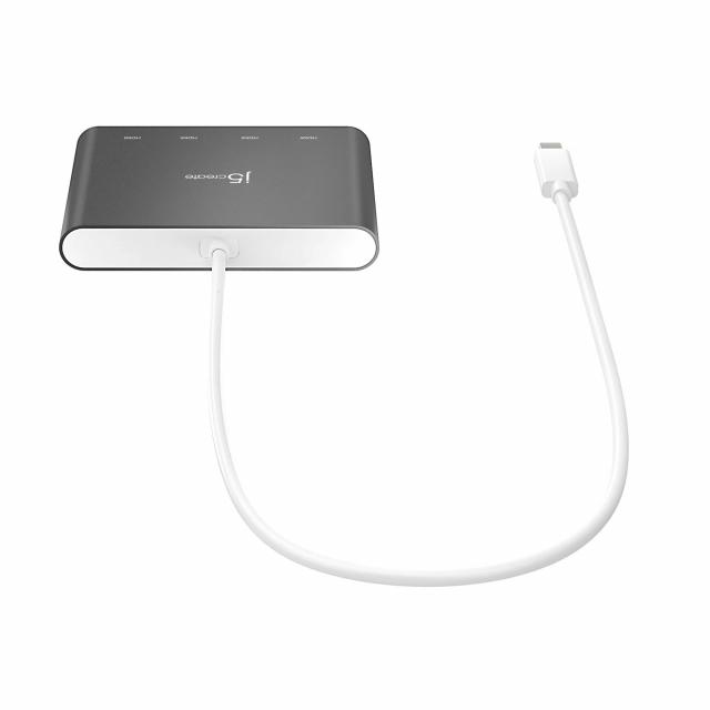 Адаптер j5create JCA366, За 4 монитора, USB-C - 4 x HDMI 