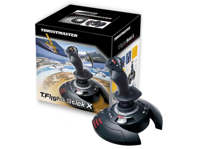 Жичен джойстик,  авиосимулатор Thrustmaster T.Flight Stick X за PC / PS3, Черен 