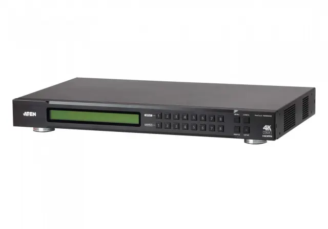 ATEN AV Matrix Switch 4K, VM0808HB-AT-G, HDMI 8x In/ 8x Out, 4096 x 2160, 1U 