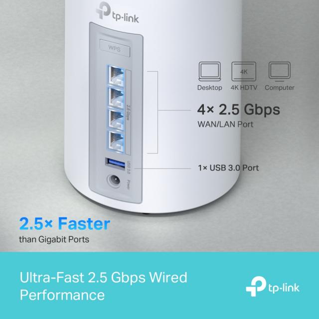 Mesh System TP-Link Deco BE65 Wi-Fi 7 BE9300 (3-Pack) 