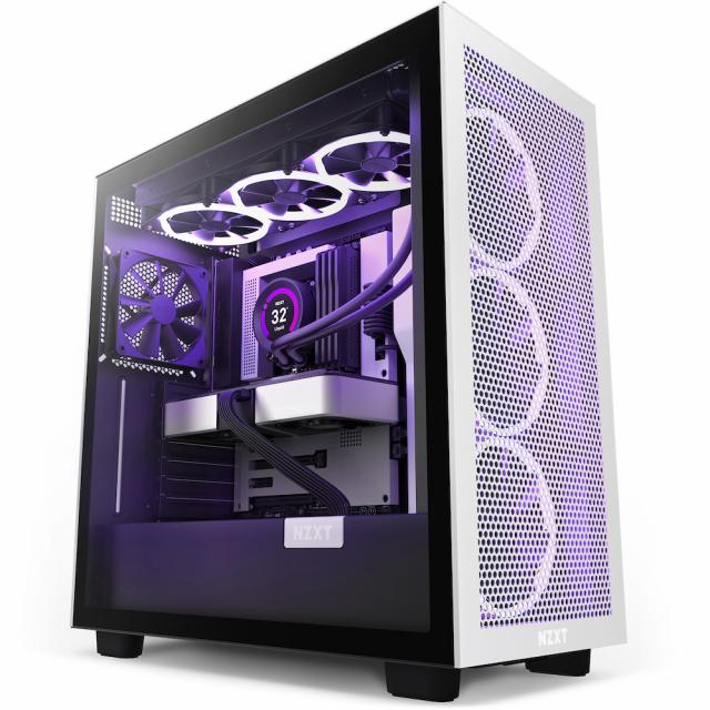 Кутия NZXT H7 Flow Matte Black & White 