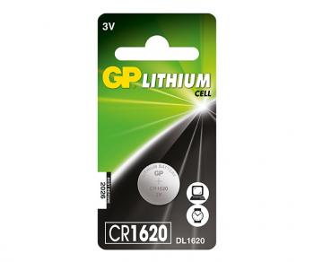 Lithium Button Battery GP CR-1620 3V 1pc. in blister  GP