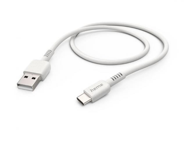 Кабел за зареждане HAMA "Eco", USB-A - USB-C, 1 м, 187281 