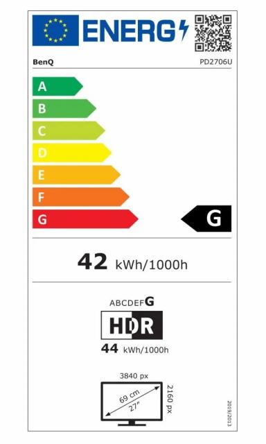Monitor BenQ PD2706U, 27 inch, IPS, 3840x2160, 60Hz, HDMI, DP, USB-C PD 