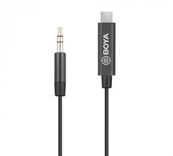 Адаптер BOYA 3.5mm TRS мъжки към USB-C мъжки, 20cm