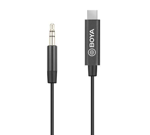 Адаптер BOYA 3.5mm TRS мъжки към USB-C мъжки, 20cm 