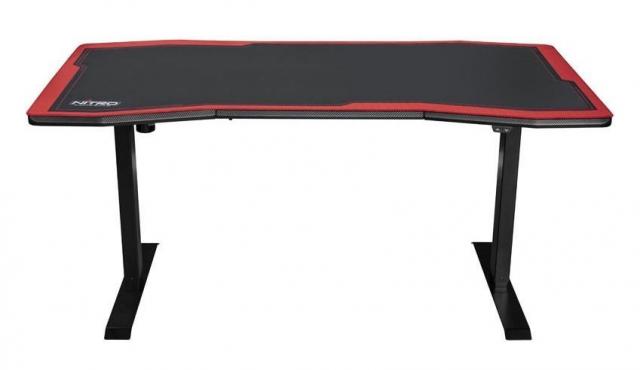 Gaming desk Nitro Concepts D16E, Carbon Red, Electric Height Adjustment 