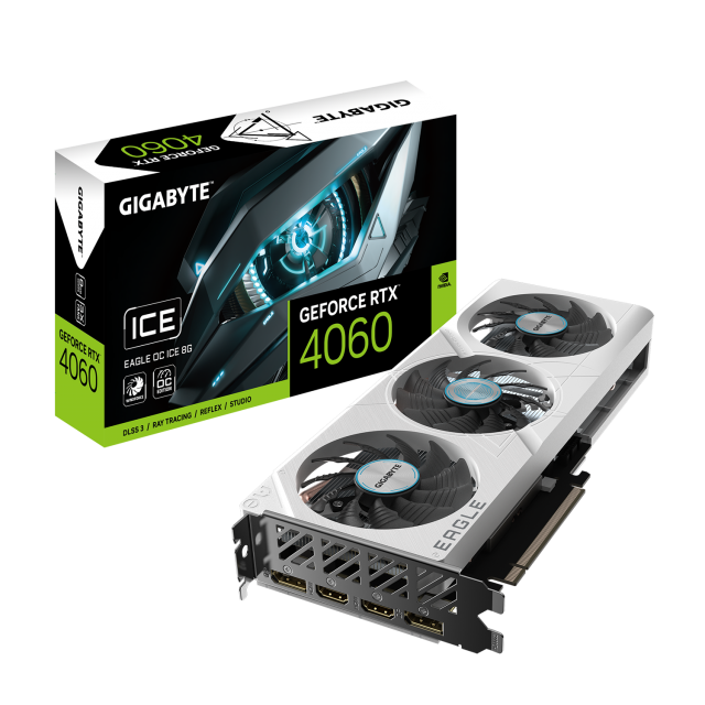 Graphic card GIGABYTE RTX 4060 EAGLE OC ICE 