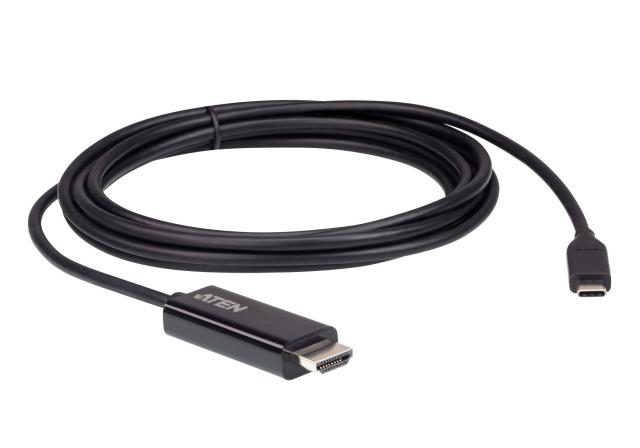 Конвертор ATEN UC3238, USB-C мъжко - HDMI женско, 4K, 2.7м, Черен 