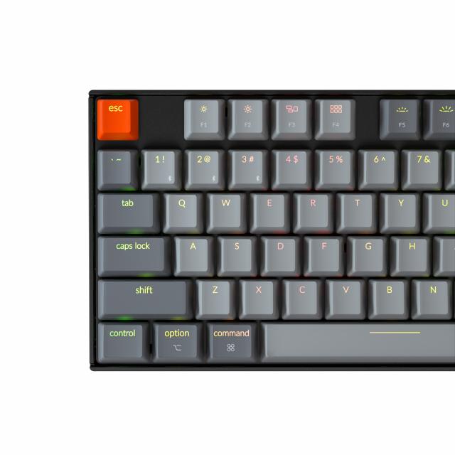 Геймърска Механична клавиатура Keychron K8 TKL Hot-Swappable Gateron Brown Switch RGB LED Plastic Frame 