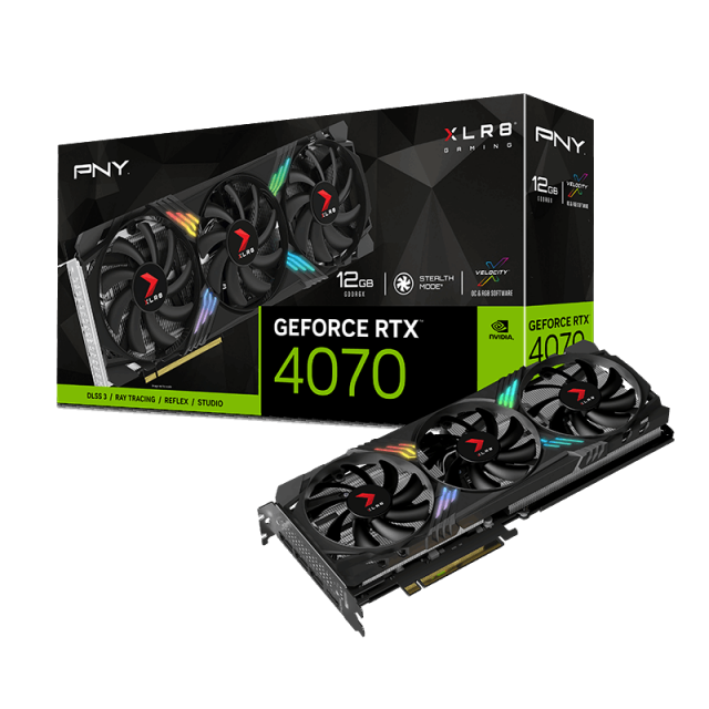 Видео карта PNY RTX 4070 GAMING VERTO EPIC-X RGB 12GB GDDR6X 