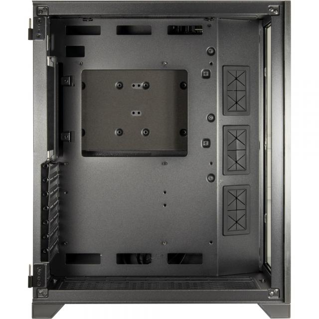 Кутия InterTech C-702 DIORAMA, ATX, μATX, ITX, Стъклен панел, Чернa 