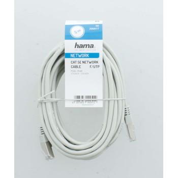 Мрежов кабел HAMA,CAT 5e, FTP/UTP, RJ-45 - RJ-45, 20 м, екраниран, Сив, булк опаковка 