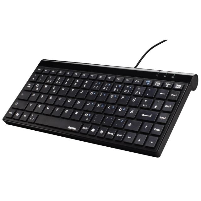 Hama "SL720" Slimline Mini-Keyboard, black 