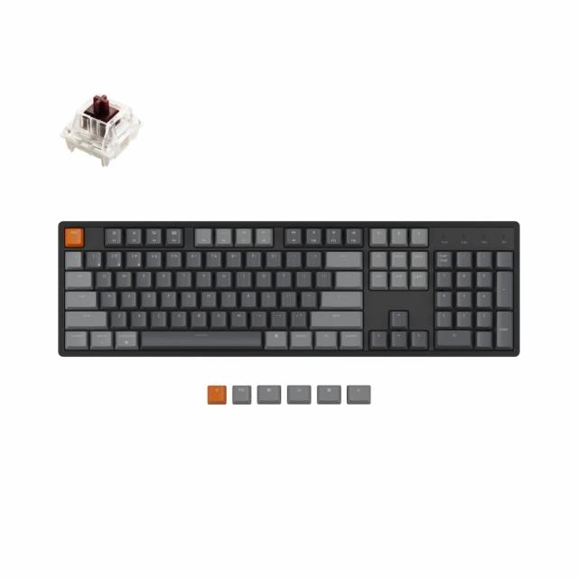 Геймърска механична клавиатура Keychron K10 Hot-Swappable Full-Size Gateron Brown Switch RGB LED ABS 