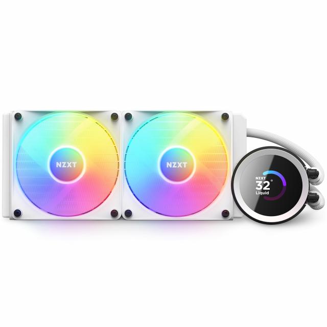 Охладител за процесор NZXT Kraken 240 RGB White, LCD Display 