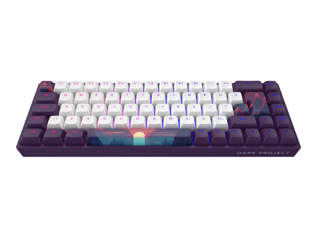 Геймърскa механична клавиатура Dark Project 68 Sunrise RGB 60% - G3MS Sapphire Switches, PBT 