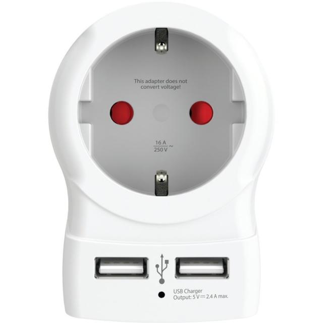 Travel Adapter SKROSS home USB power hub with a socket extender 