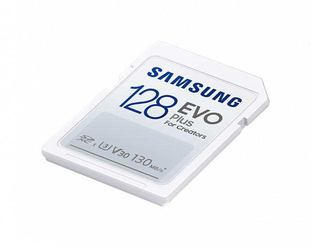 Карта памет Samsung EVO Plus, SD Card, 128GB, Бяла 