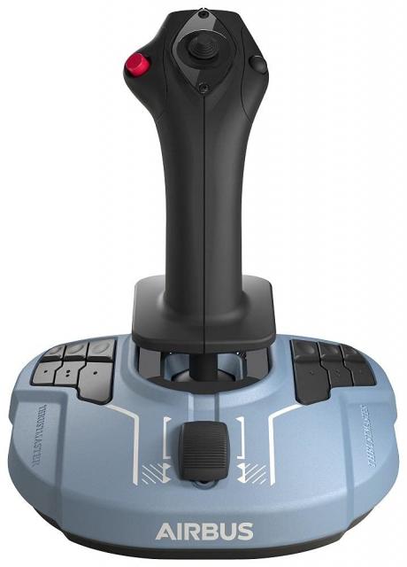 Жичен джойстик Thrustmaster TCA Sidestick Airbus Edition, авиосимулатор за PC, Черен;Син 